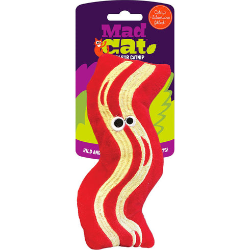Mad Cat Big Bacon Kicker Catnip & Silvervine Cat Toy - Poudre Pet and Feed Supply